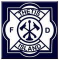THETIS ISLAND VOLUNTEER FIRE DEPARTMENT logo and badge